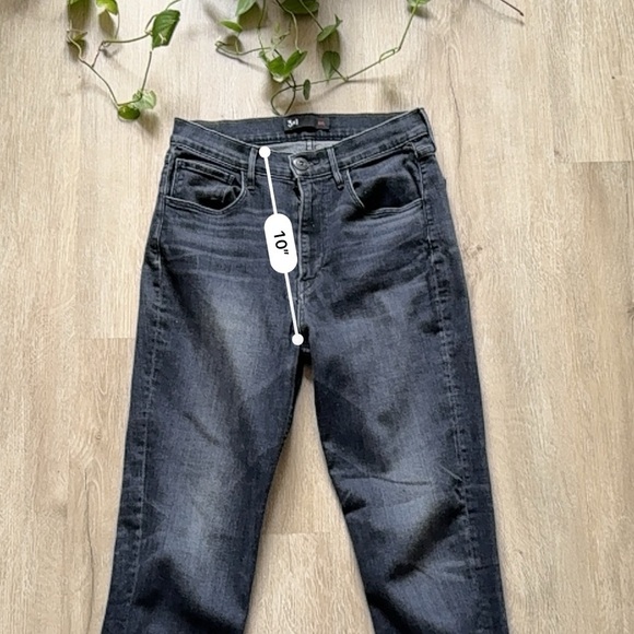 3X1 Size 26 Shelter Straight Crop Jeans In Black High Rise Raw Chewed Hem - Picture 4 of 7